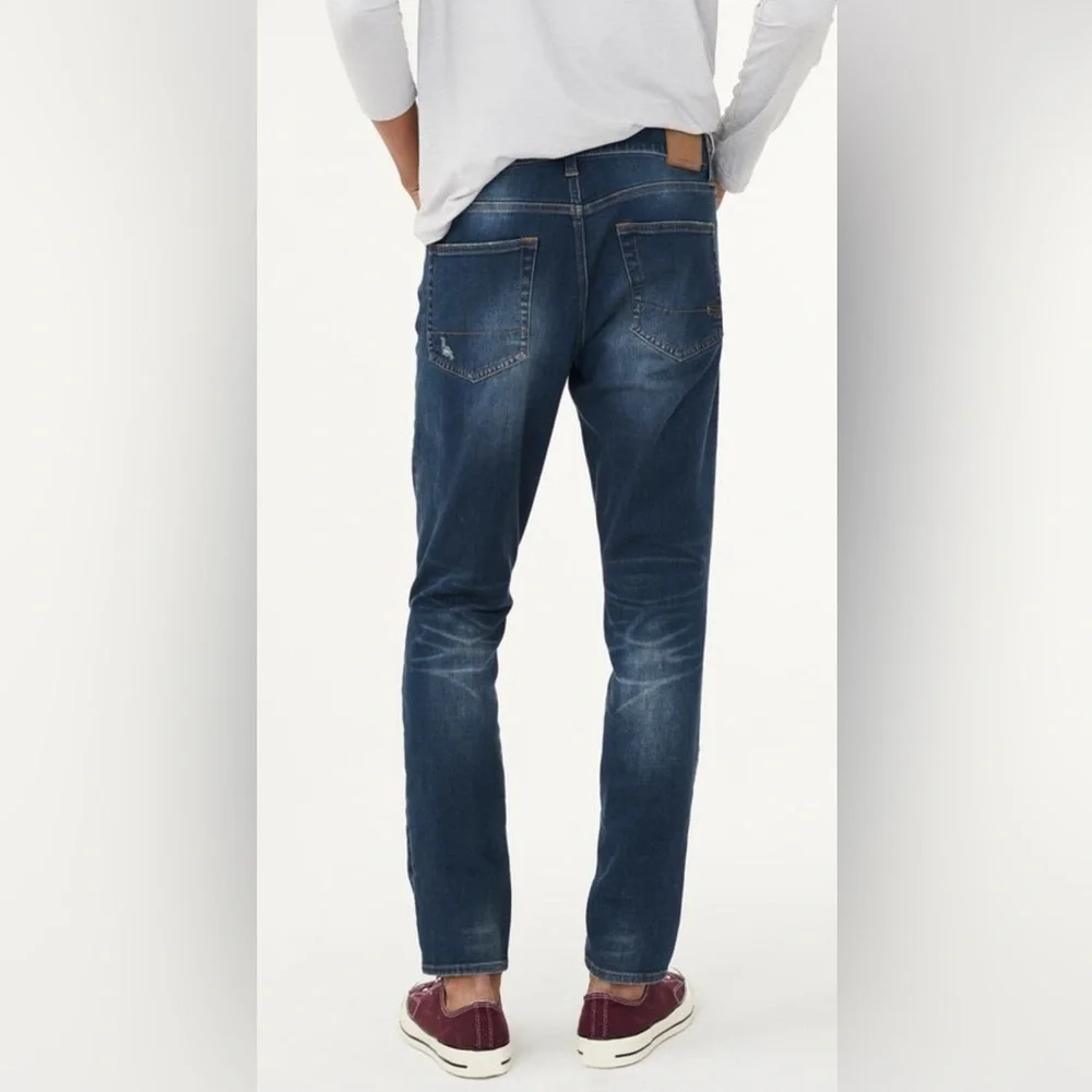 Aeropostale Jeans Men Flex Effects Skinny Blue Distressed Denim Size 34x32 34/32